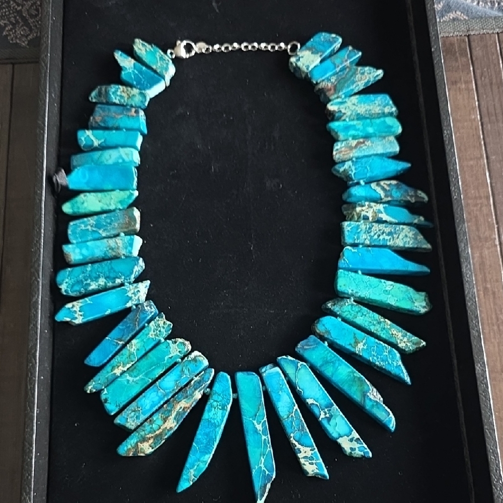 Turquoise (Jasper) Stone Necklace